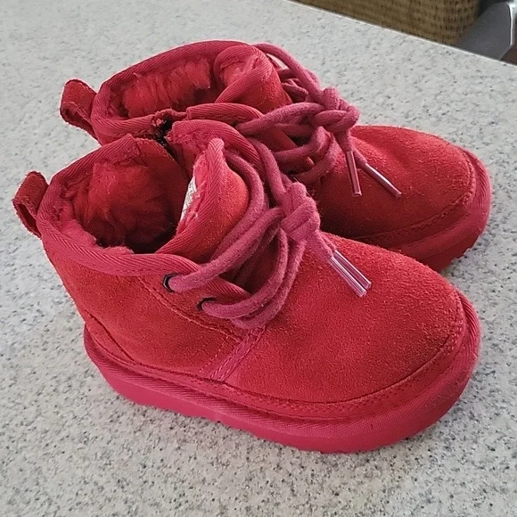 UGG Shoes Ugg Neumel Ii Lace Upzip Deep Red Booties Toddler
